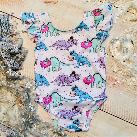 dinosaur romper baby girl